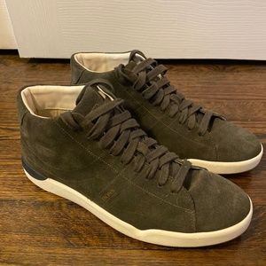 Hugo Boss Hi Top Grey Suede Sneakers